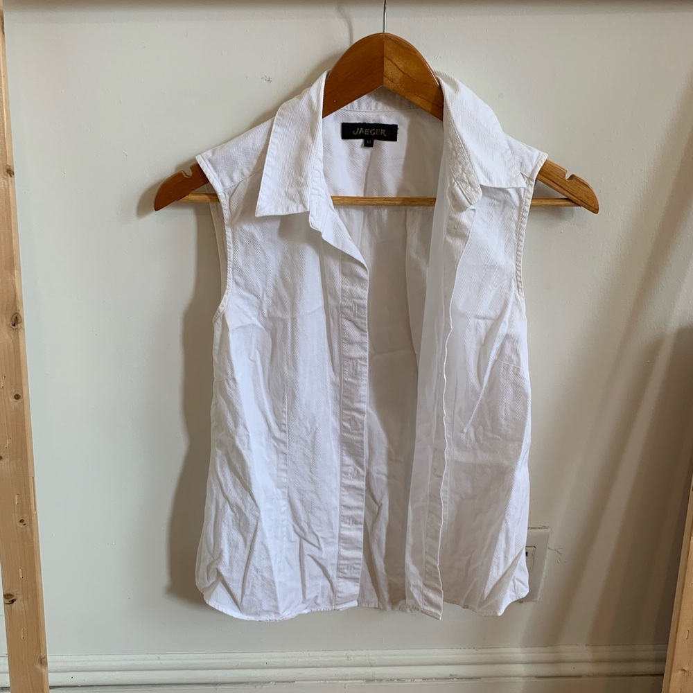Jaeger-  white shirt blouse for work